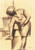Mdchen im Bad, 1933, Kohle
